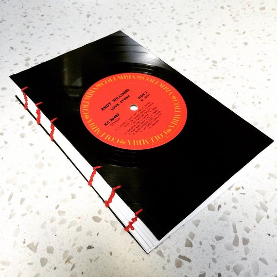 Vinyl Record Notebook by QMadeIt on Etsy