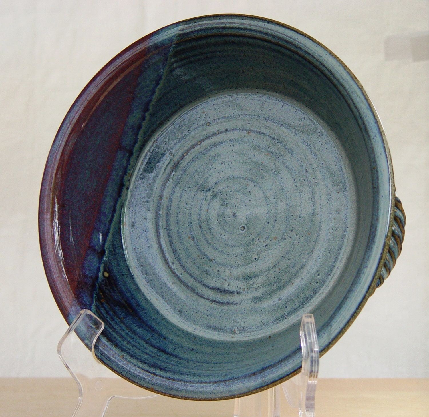 Custom handmade ceramic pie plate Pottery deep dish pie plate