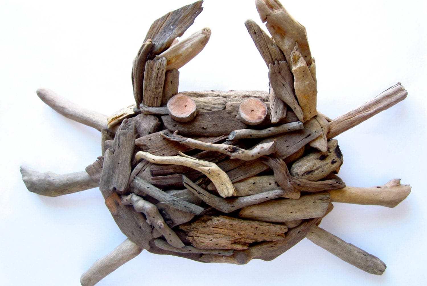 Driftwood Crab Wall PlaqueHandmade Wooden Crab