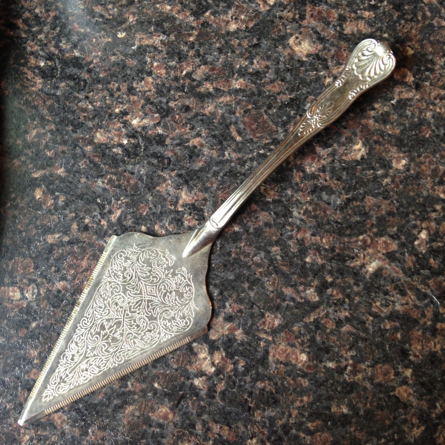 Vintage Ornate Silver Cake Cutter and/or Server Haute Juice