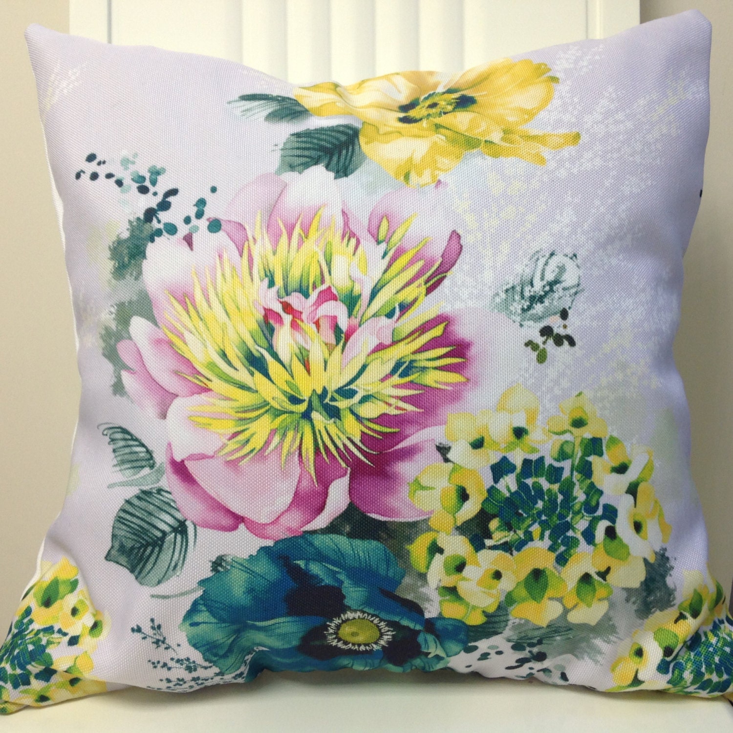 Pillow Covers Watercolor Floral Pillow Cover Floral by HomeDecorYi