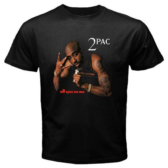 2pac Tupac All eyez on me Black T-Shirt Deathrow by TriplePlatinum