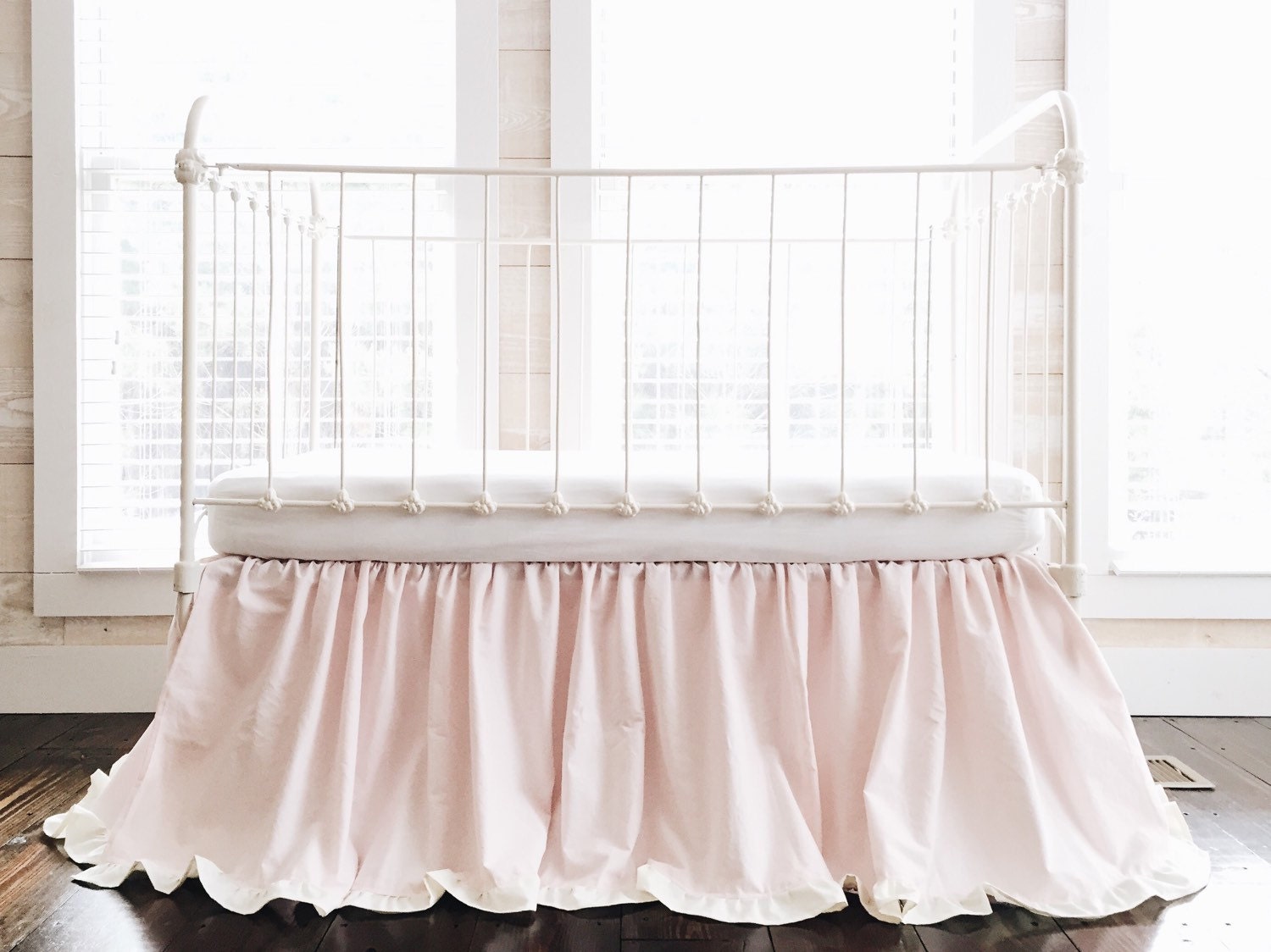 Crib Skirt Pink Crib Skirt Girl Crib Skirt Ruffled Crib