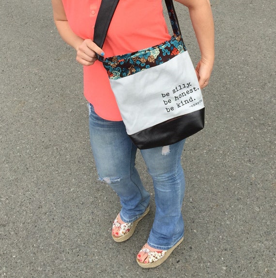 Items similar to Emerson quote bag, purse, mesenger bag on Etsy