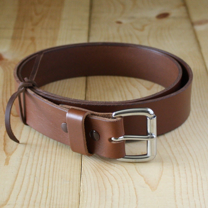 1-1/2 Handmade Bullhide Leather Belt_Black Brown Dark