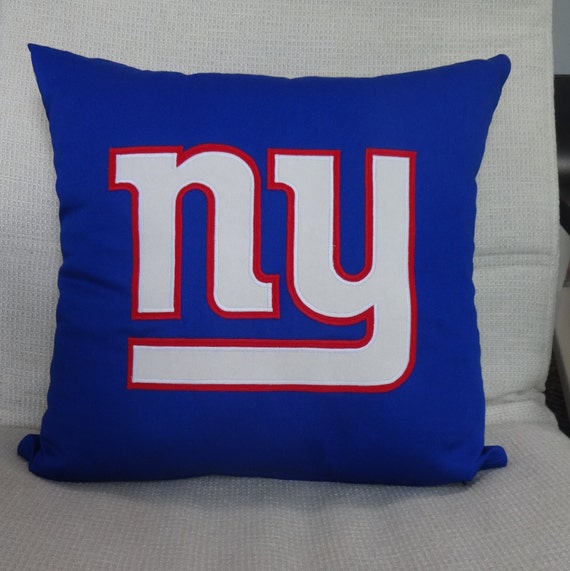 NFL New York Giants Pillow or Pillow cover. Gaints by NotJustNoise