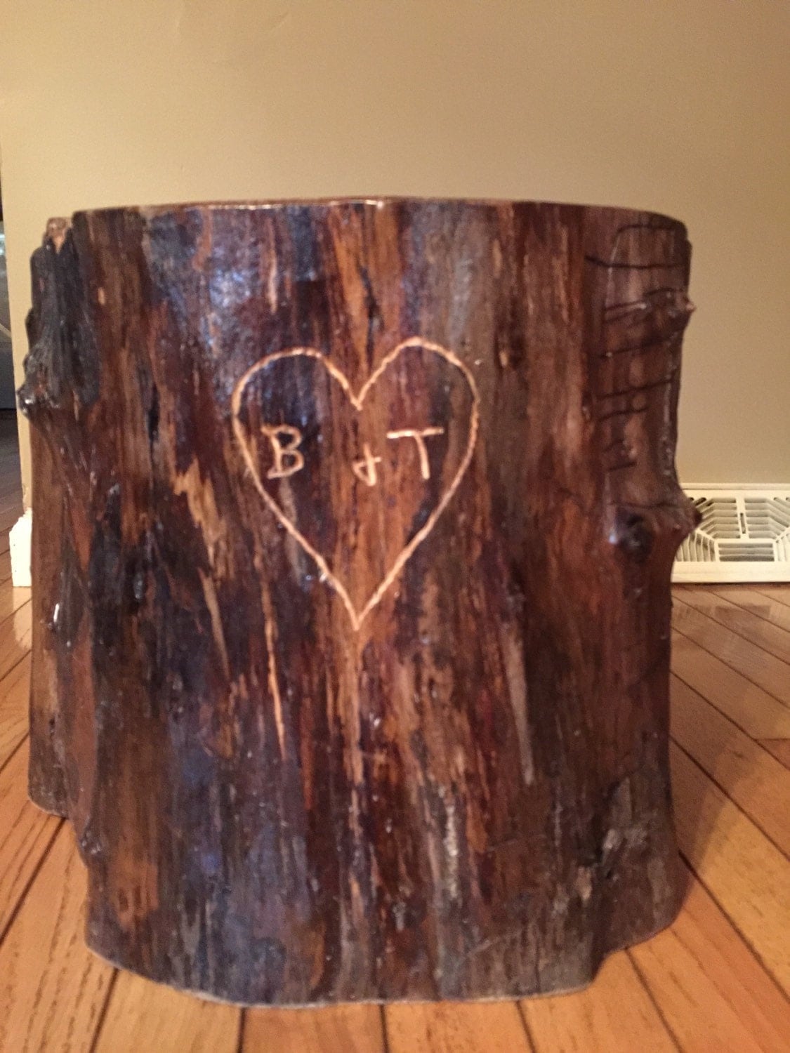 Rustic Tree Stump Cake Stand