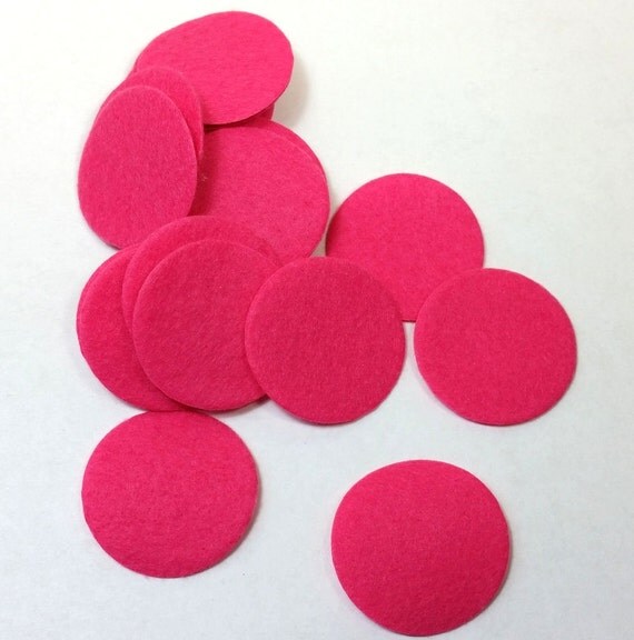 1.5 Bubblegum Pink Felt Circle20 Pack by ElasticAndMore on Etsy