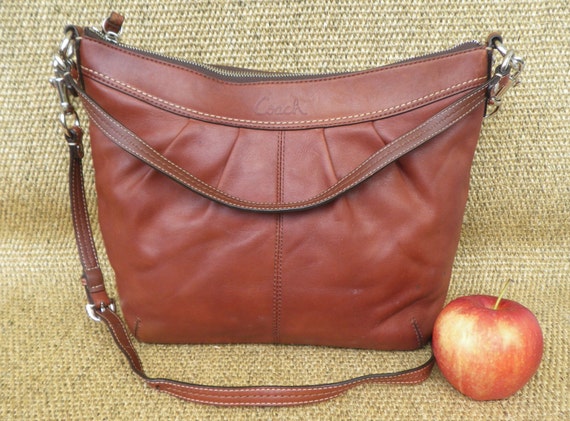 Vintage COACH Brown Leather Medium Size Zip by AllLeatherVintage