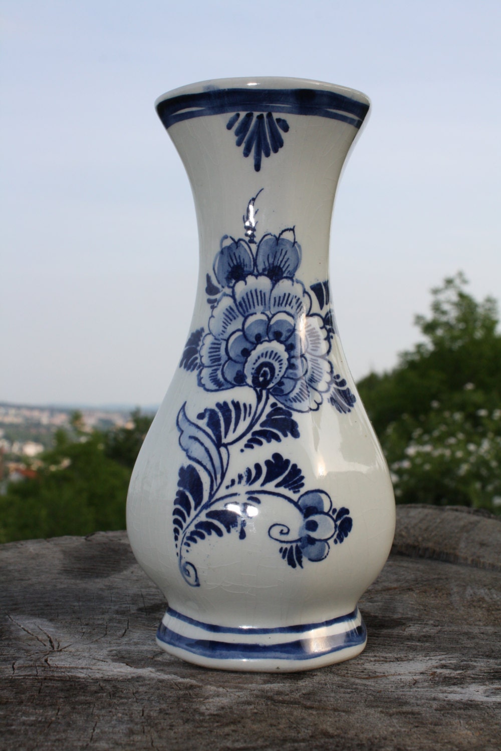 Delft Blue Vase Holland Vase Handmade vase Holland by Diamir