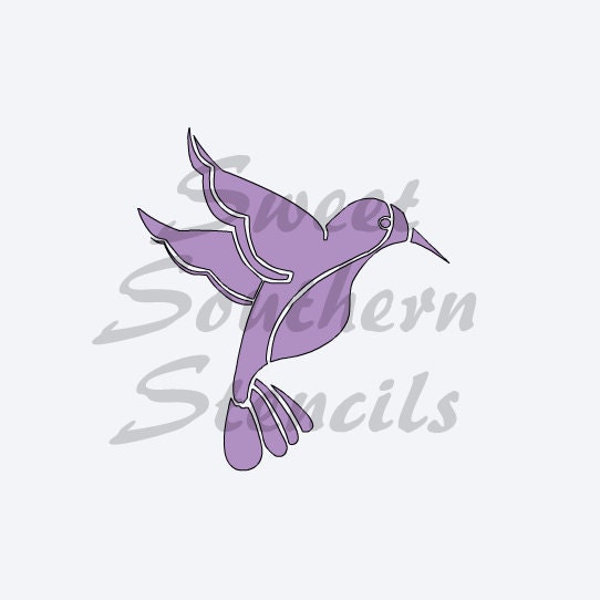 Hummingbird Stencil