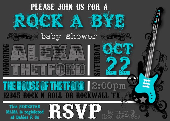 Items similar to Rock-A-Bye Baby Shower Invite - Rocker ...