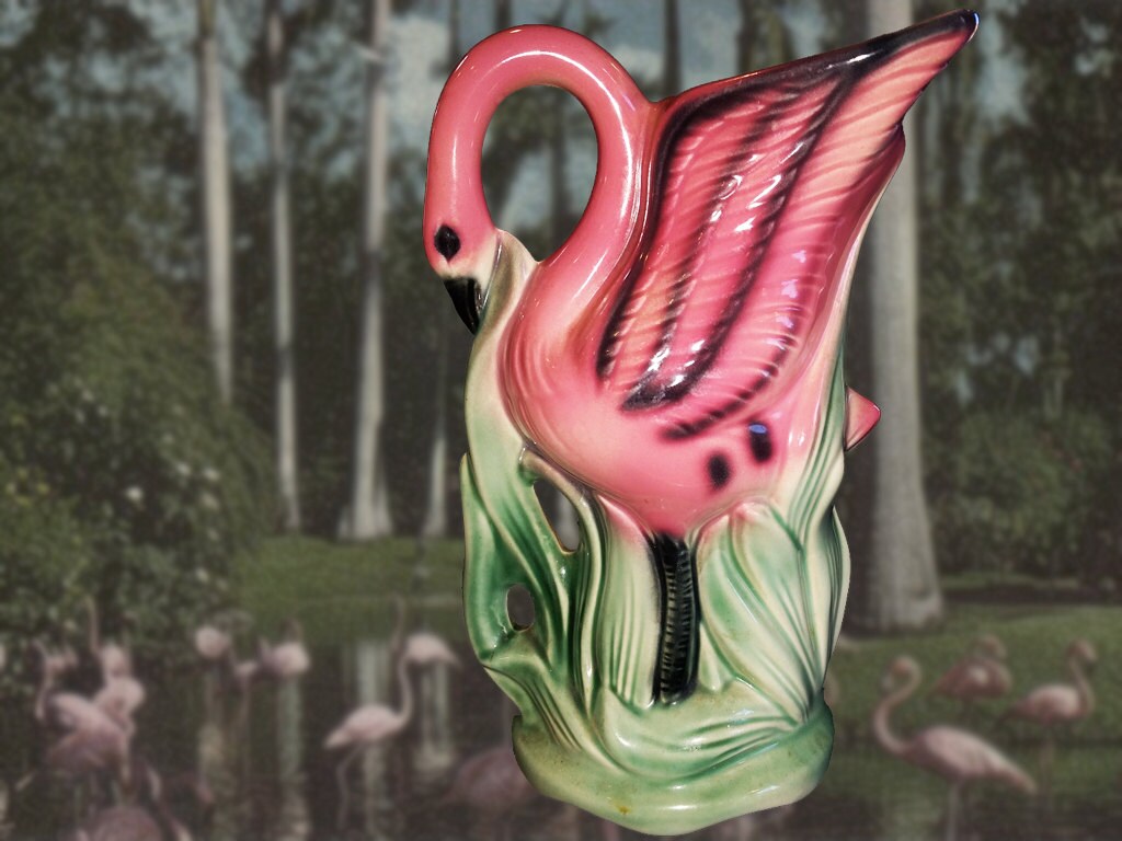 Fabulous Art Deco Flamingo Vase Circa 1940s