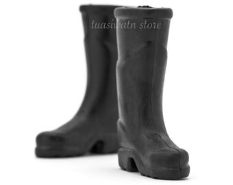 mens rubber boots with laces