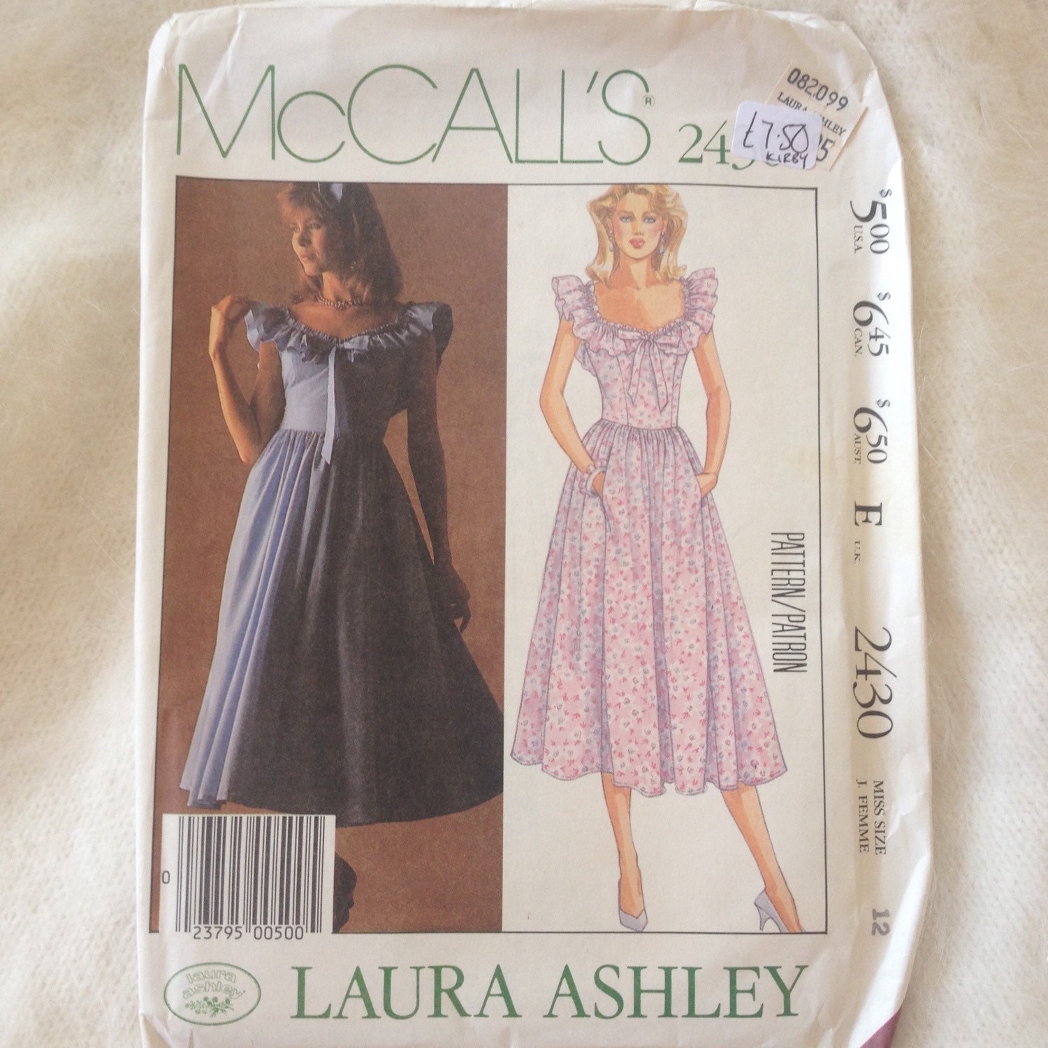 Sewing Pattern Vintage Laura Ashley McCalls by AlphaFrogVintage
