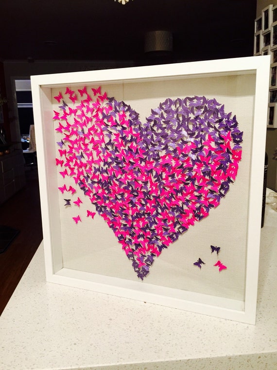 3D butterfly Heart 3d butterfly wall art paper butterflies