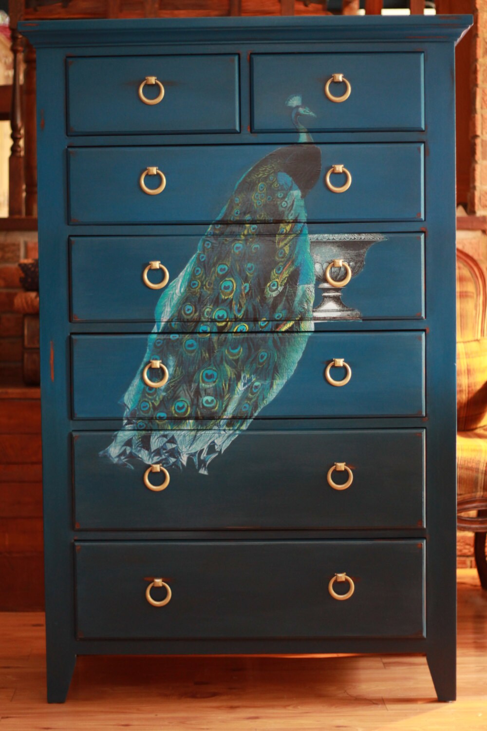 Hand Painted Solid Wood Highboy Dresser Haute Juice