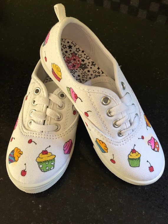 Cupcake Design Art Sneakers / Original by ColorMeMelanie on Etsy