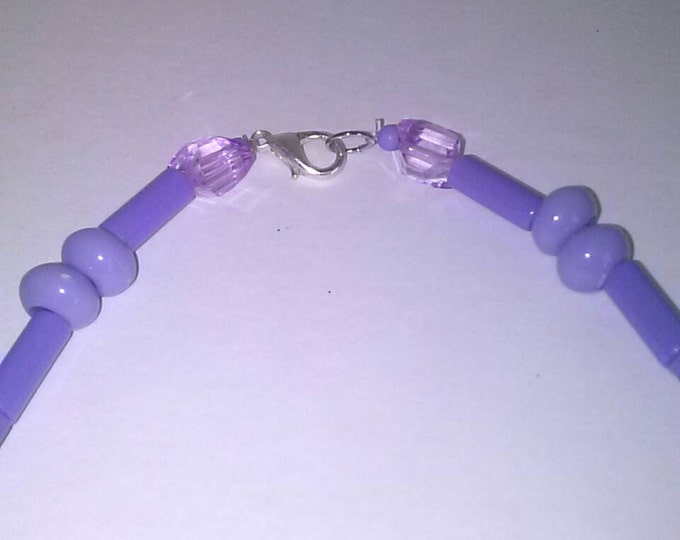Lilac Dimonds and Crystal Beaded Set