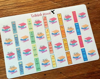 H012 - Books & Reading Planner Stickers | Perfect for Your Erin Condren Life Planner