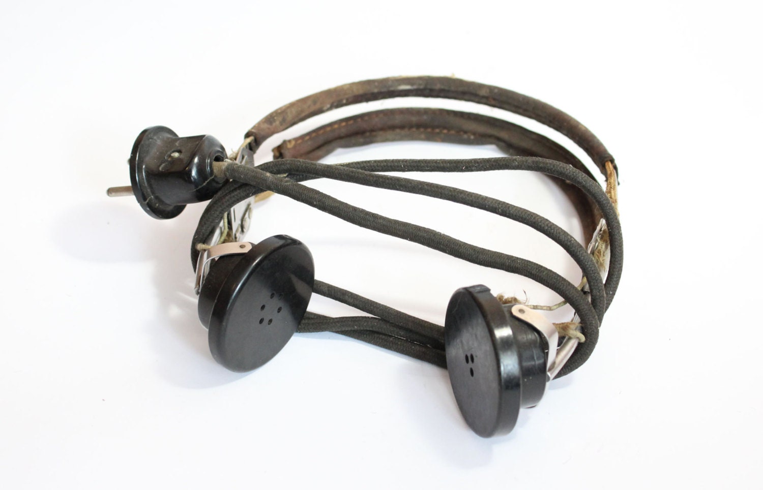 Very old military headphones Vintage headphones by BerovaVintage