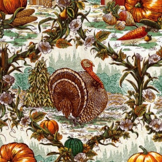 Thanksgiving Turkeys Fabric | Thanksgiving Wikii