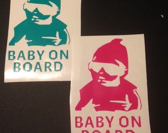Baby Carlos (from the hangover) baby on board decal (1 sticker total)