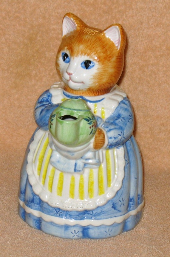 Vintage New Avon Cat Teapot in box by Catloversdream on Etsy