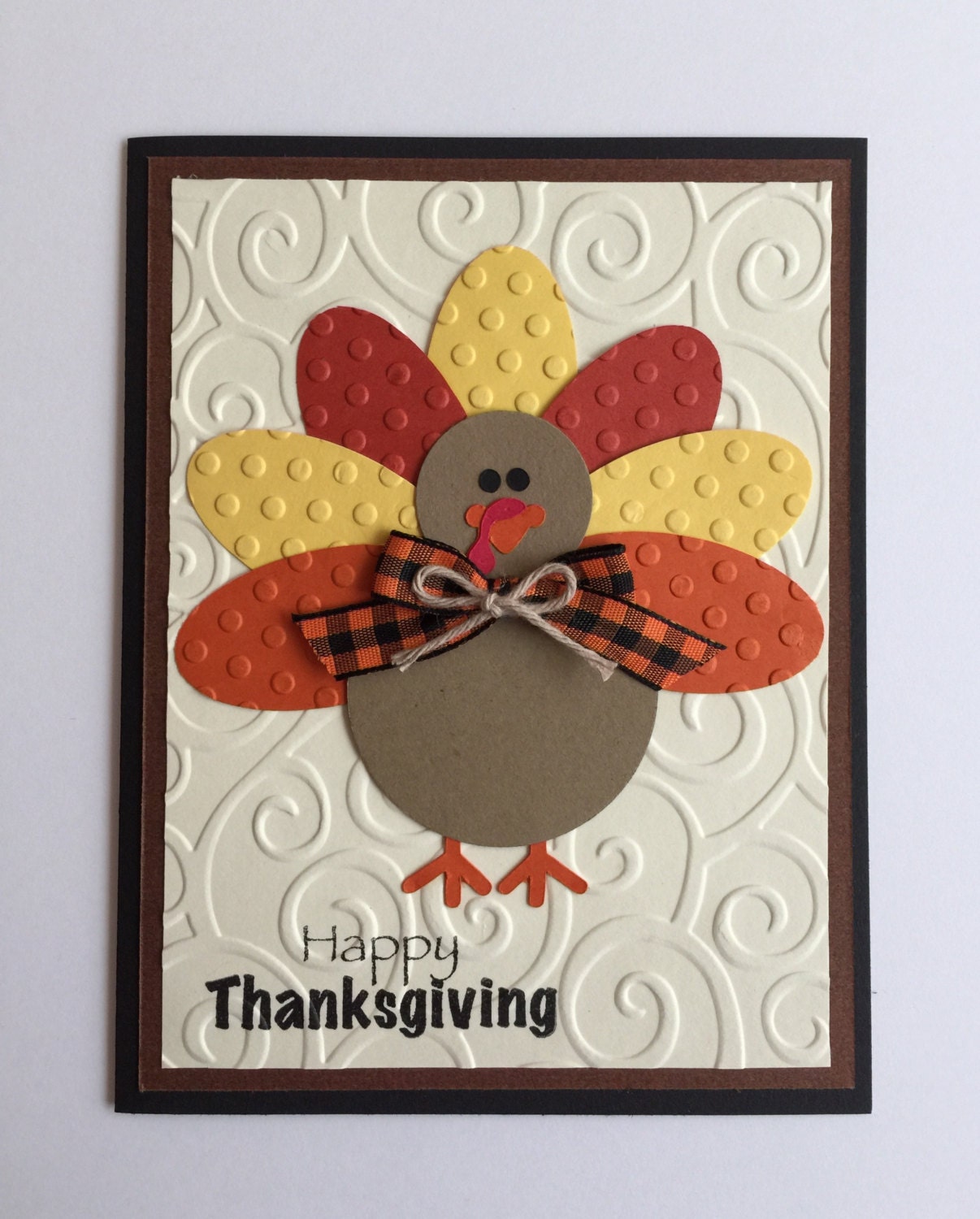 Handmade Turkey Thanksgiving Card