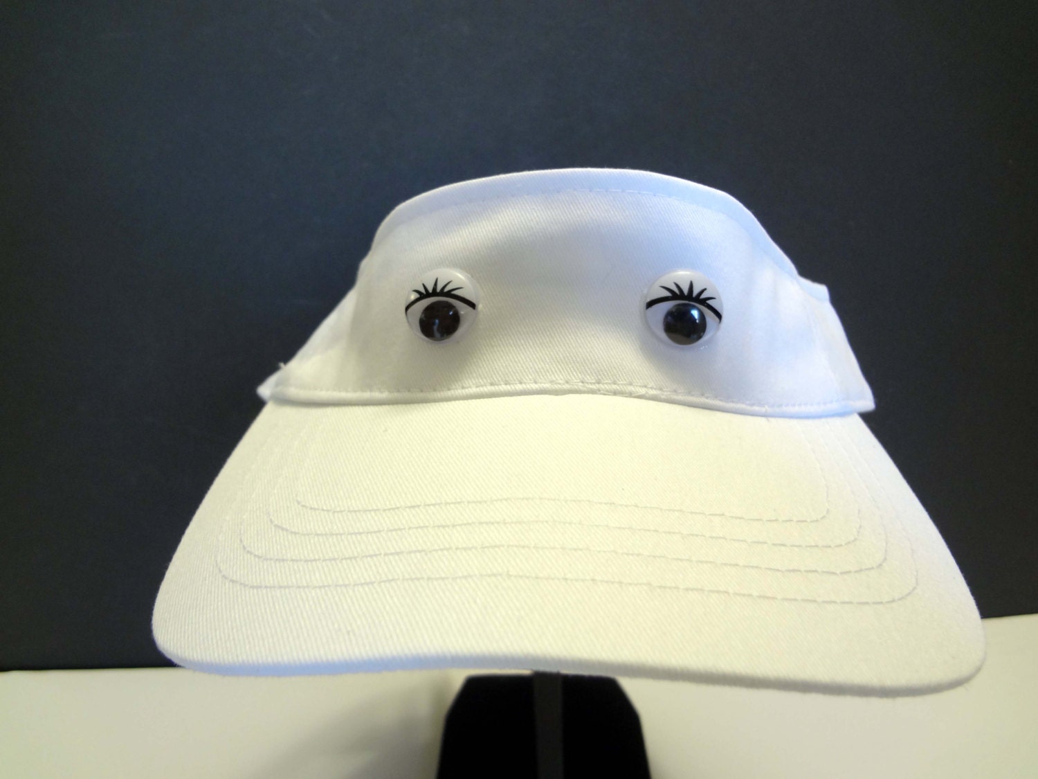 White Sun Visor by reddayadorments on Etsy