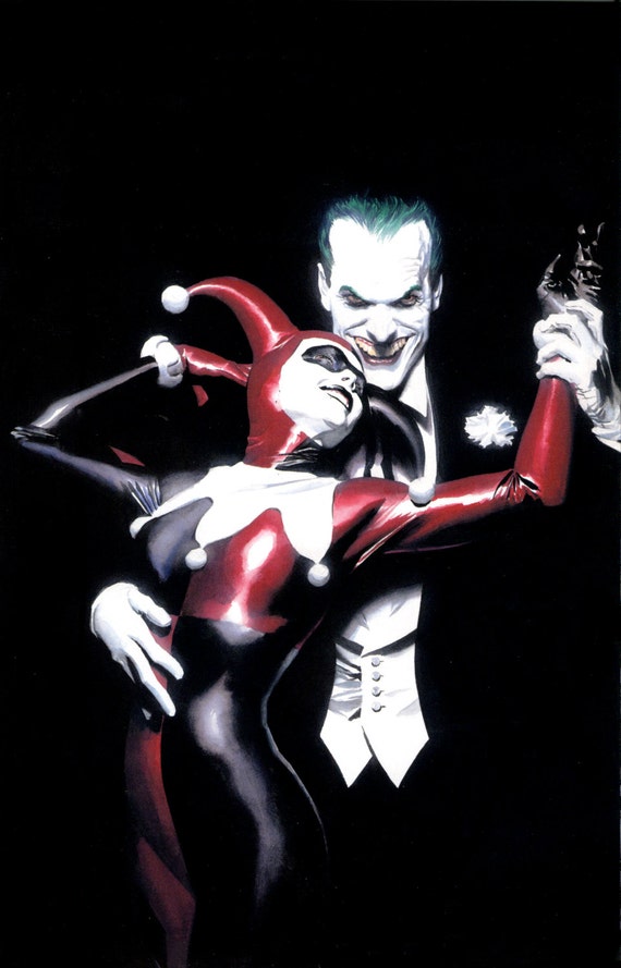 Harley Quinn And Joker In Love By Wallworthypopart On Etsy