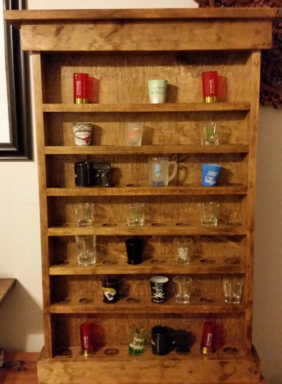Shot Glass Display Shelf by CustomFromMaine on Etsy