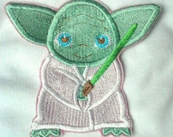 Yoda Star Wars Patch - Iron on - Embroidered