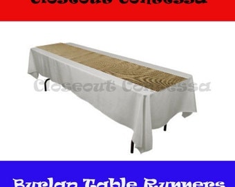 Natural Burlap Table Runner for Weddings, Parties and Social Events - Multiple Sizes/Discount Price