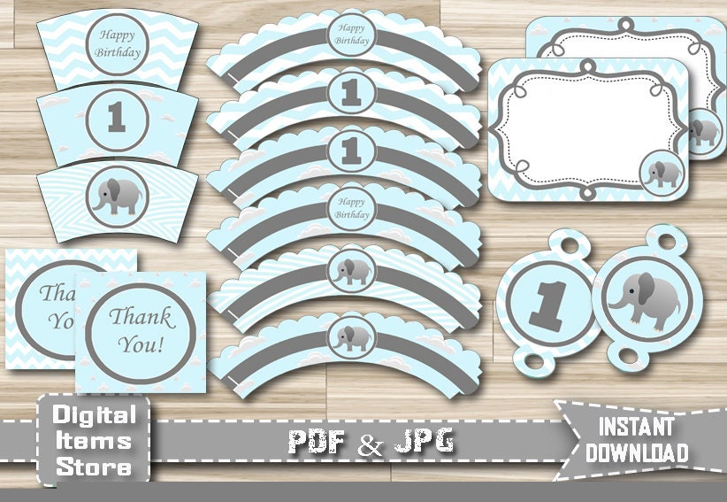 1st Birthday Kit First Birthday Printable by DigitalitemsShop