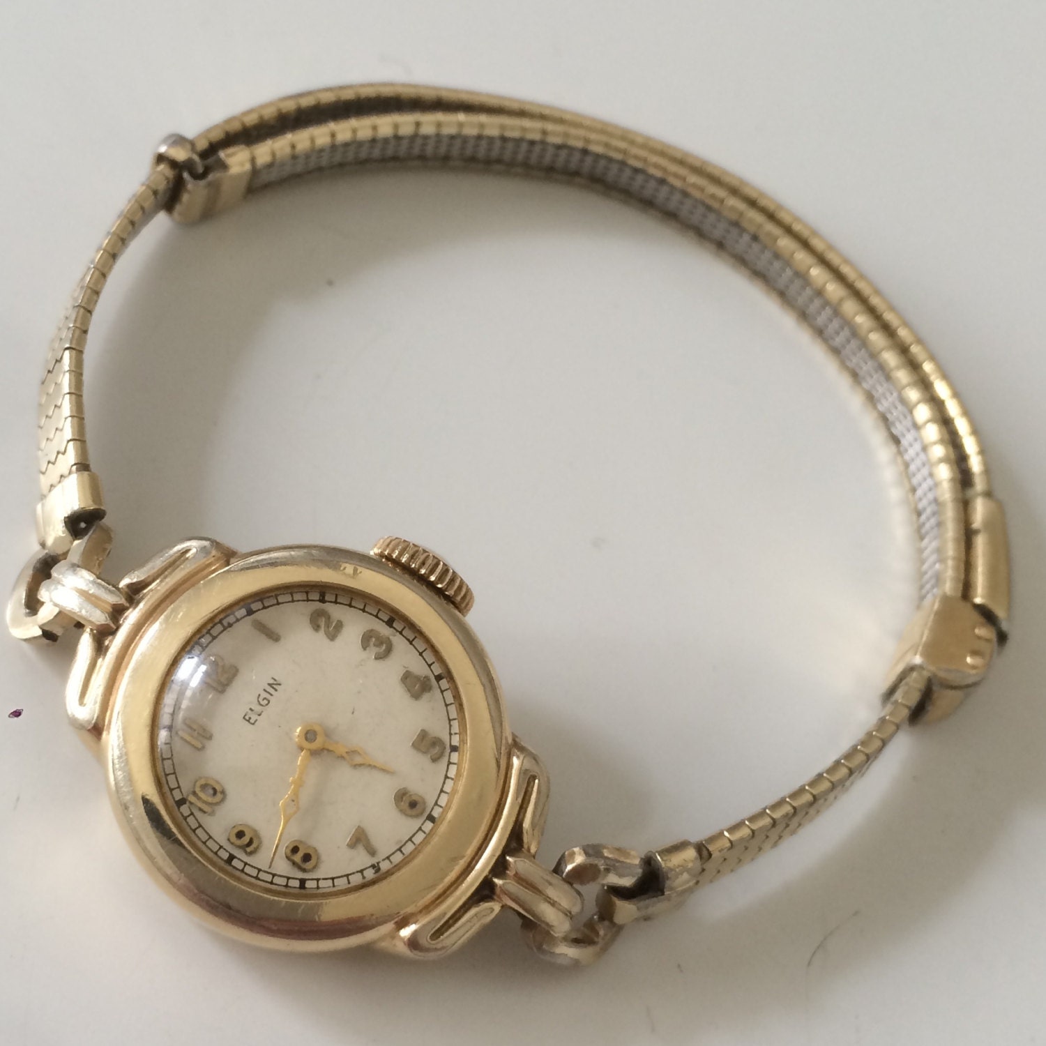 Vintage Ladies 193039;s ELGIN Wrist Watch 10k by VintageWatchVault