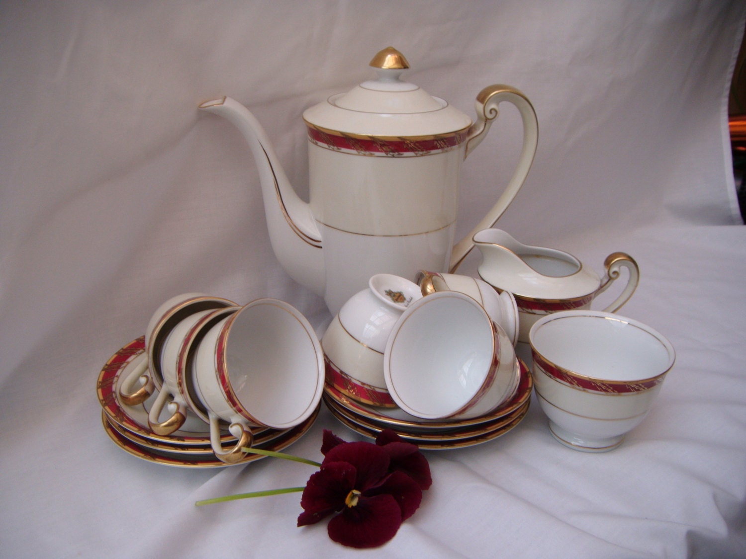 Japanese Tea Set Hand painted Meito China