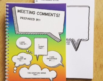 Kids Meeting Comments Book - JW Gift,