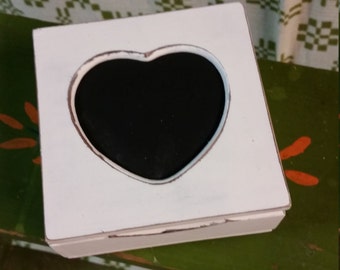 Heart Chalkboard cut-out jewelry box