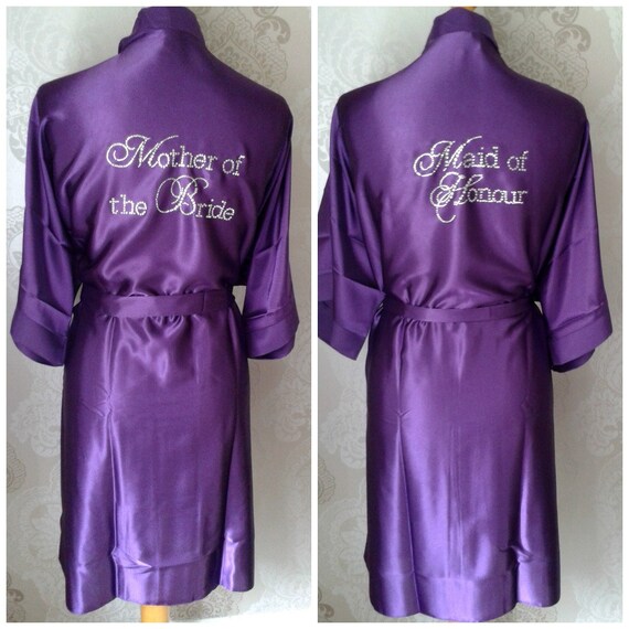 purple bride robe