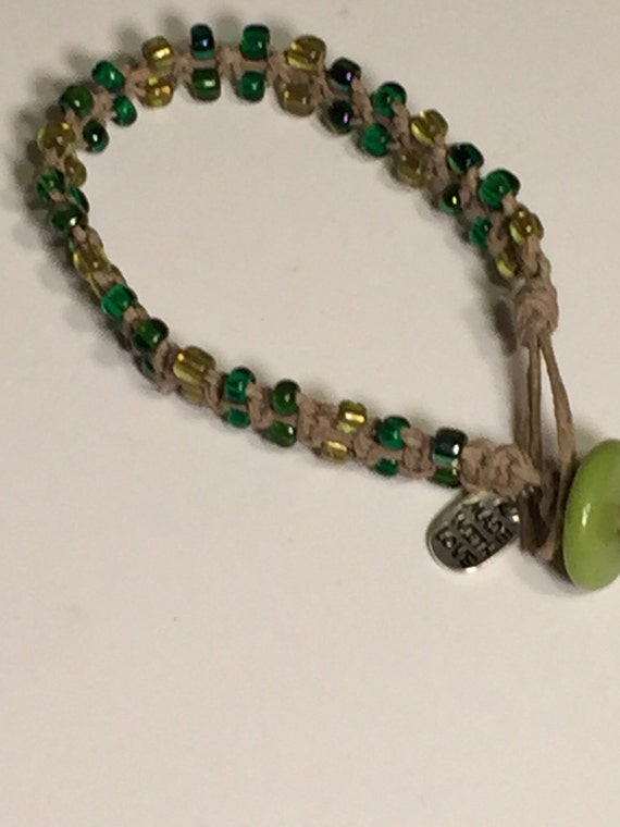 Items Similar To Madewithlovehempz Green Seed Bead Handmade Bracelet On Etsy 9105