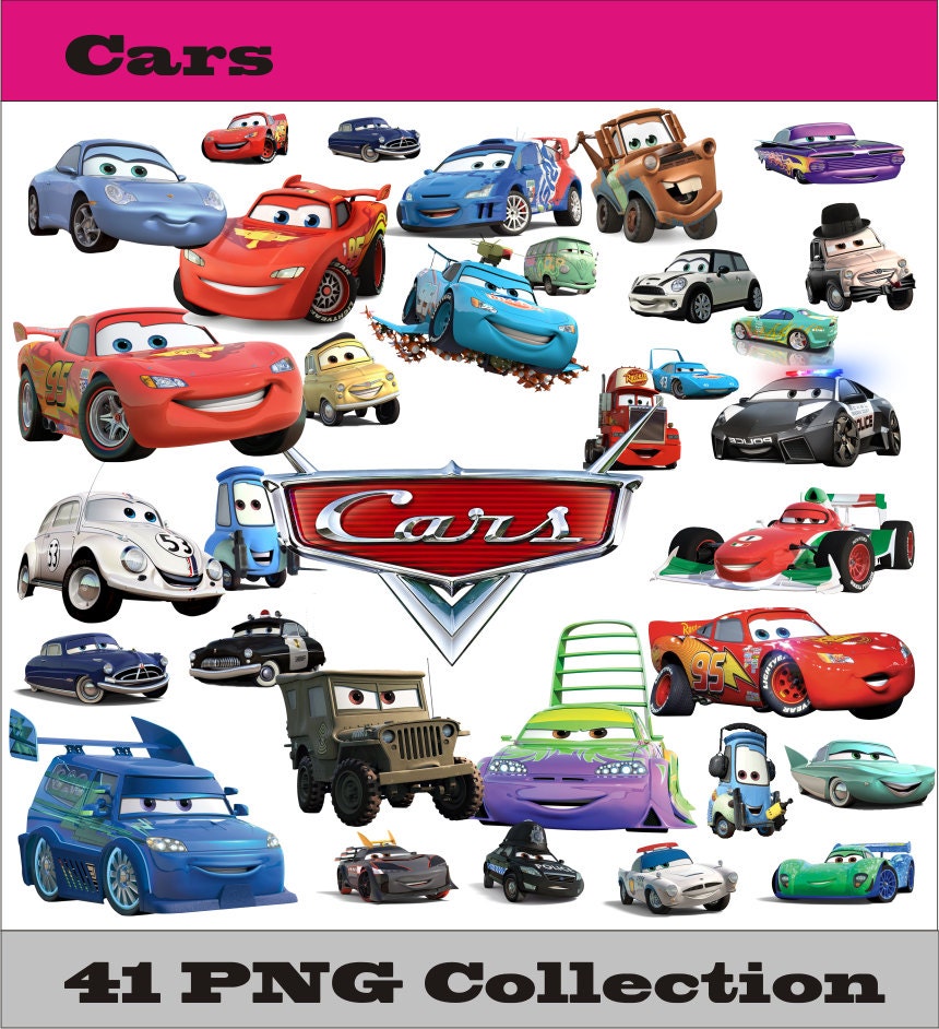 Cars Collection Png Vector Instant Download Disney By Slavgraphics