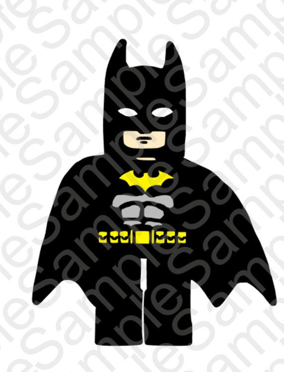 Lego Batman with Cape Inspired SVG and DXF Cut by BrocksPlayhouse