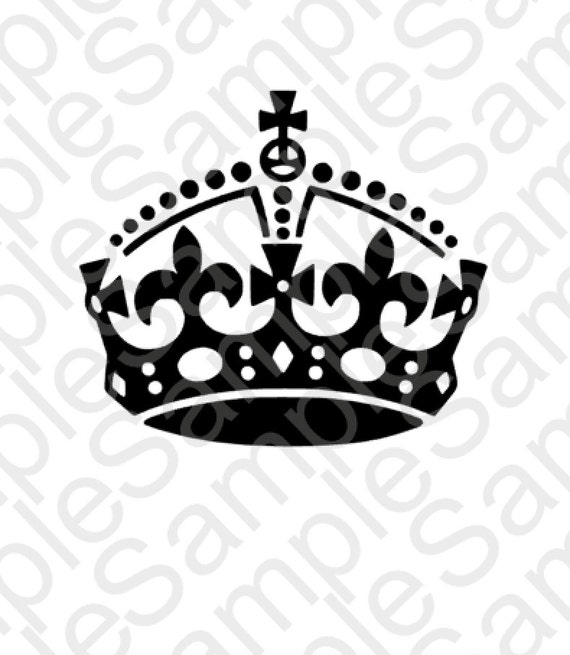 Keep Calm Crown Inspired SVG and DXF Cut Files by BrocksPlayhouse