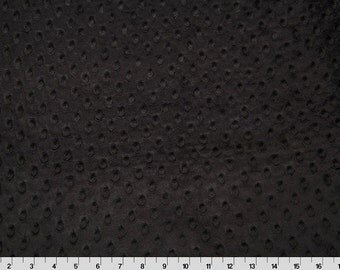 Black Minky Fabric by the yard by Shannon Fabrics