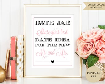 Date jar sign (PRINTABLE FILE) - Date jar - Date night sign - Date night jar - Date night ideas