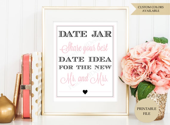 Date jar sign PRINTABLE FILE Date jar Date night sign