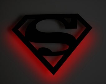 Superman - LED BACKLIT Floating Metal Wall Art