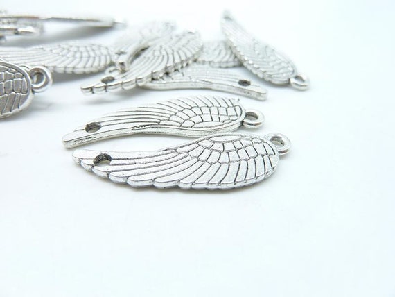 30pcs wing connector antique silver wings wing 30pcs wing connector antique silver wings wing