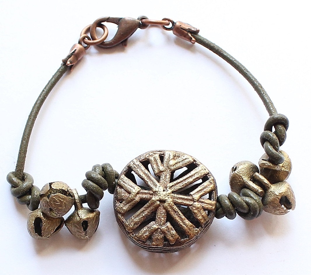 Vintage Antique Tribal India Indian Brass Bell by paststore